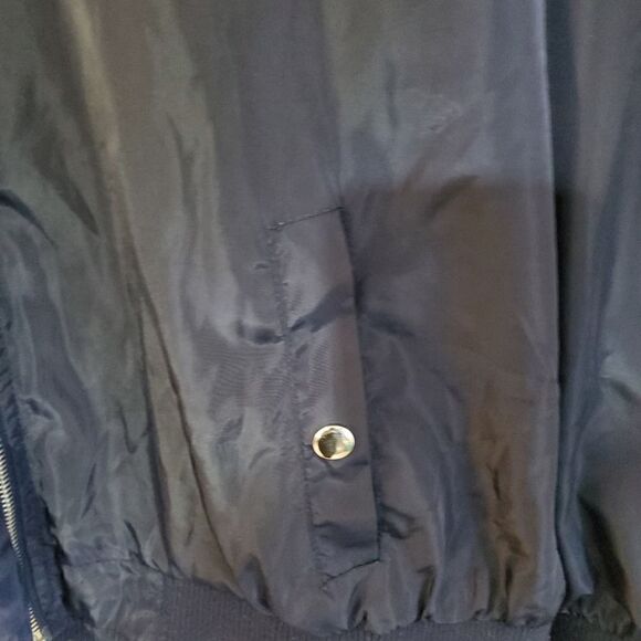 New Look Sport Jacket Womens 3X Blue Windbreaker Bomber Full Zip - Picture 3 of 8